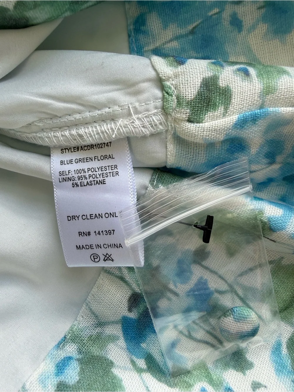 NWT ASTR the Label Capria Pleated Milkmaid Midi Dress, Blue Green floral | Small